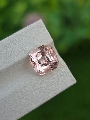 Corte cojín topacio imperial natural de 7,58 quilates | Gema rosa-naranja Katlang sin tratar - Imagen 1 de 4