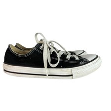 Converse All Star Chuck Taylor Youth Size 2 Shoes Black White Low Top Sneakers