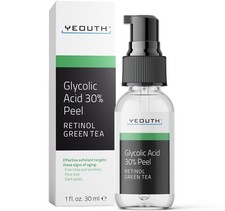 Glycolic Acid Peel for Face, at Home Chemical Exfoliator AHA 30 Glycolic Acid F