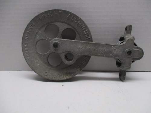 Vintage Heavy Duty Wright Aluminum Clothesline Reel Pulley