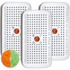 40 Gram Pack of 3 Silica Gel Canister, Gun Safe Dehumidifiers Orange to Gree...