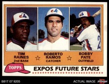 1981 Topps #479 Tim Raines / Roberto Ramos / Bob Pate Expos HOF RC 6 - EX/MT