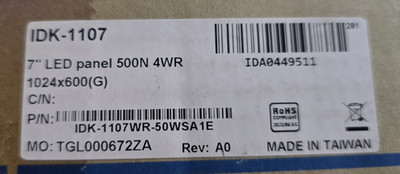 ADVANTECH IDK-1107 7'' LED Panel IDK-1107WR-50WSA1E