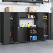 Metal Garage Storage Cabinet System Workshop Set Rolling Garage Tool Organizer