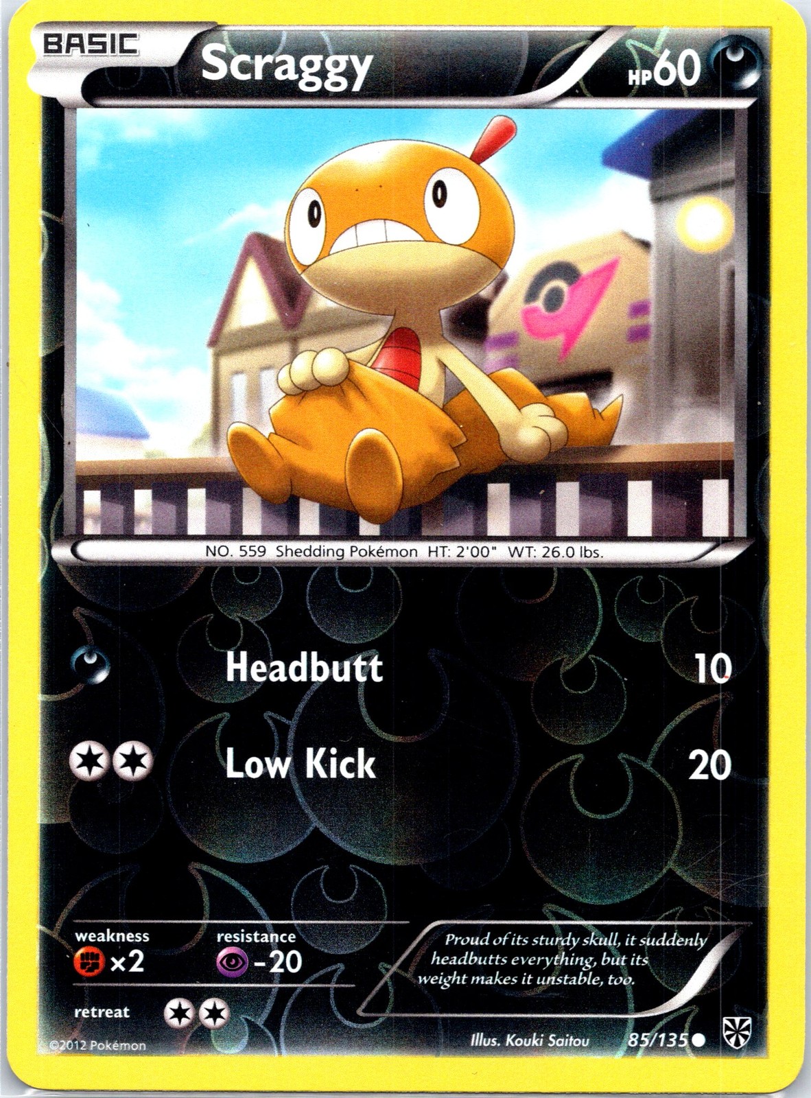 Scraggy Reverse Holo Common PLS Plasma Storm 85/135 LP