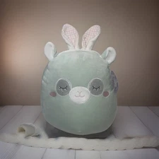 Squishmallows Miley the Llama 14”  Plush Toy easter bunny ears pastel green Gift