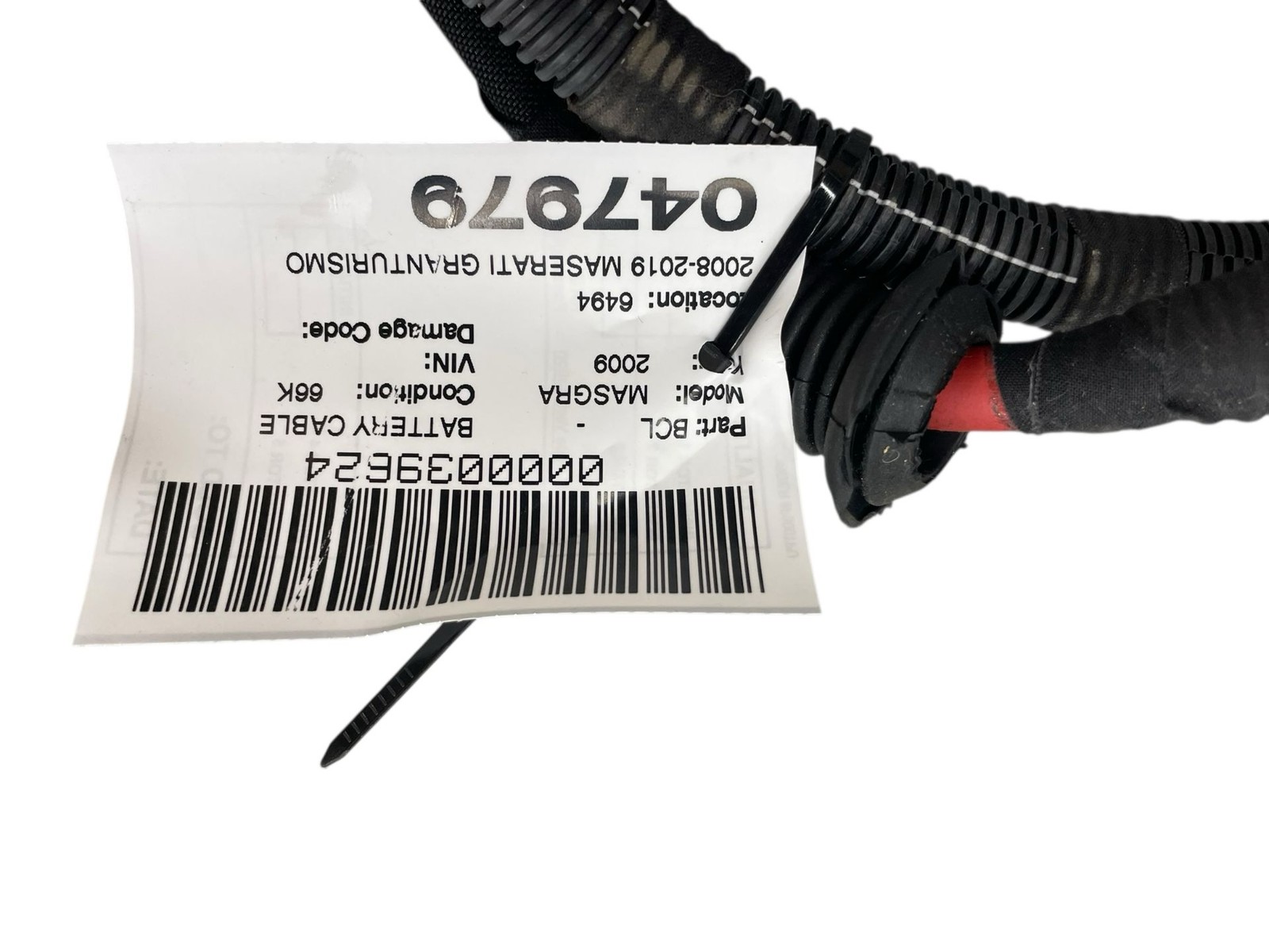 2008-2019 MASERATI GRANTURISMO POSITIVE CABLE WIRING HARNESS OEM