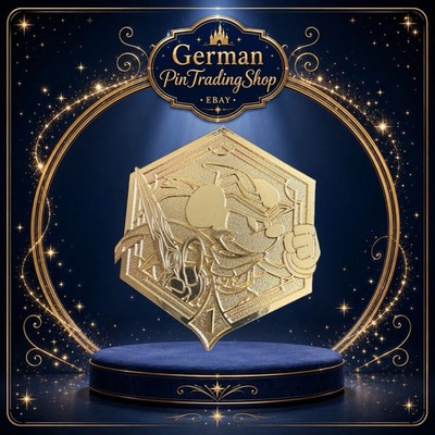Disney D23 2024 Lorcana Pin: Mickey Brave Little Tailor 1st Anniversary Gold Pin