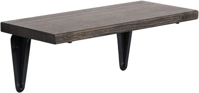 BAMFOX Floating Wall Shelf,Natural Bamboo Storage 9.1*4.1, Mocha Small 