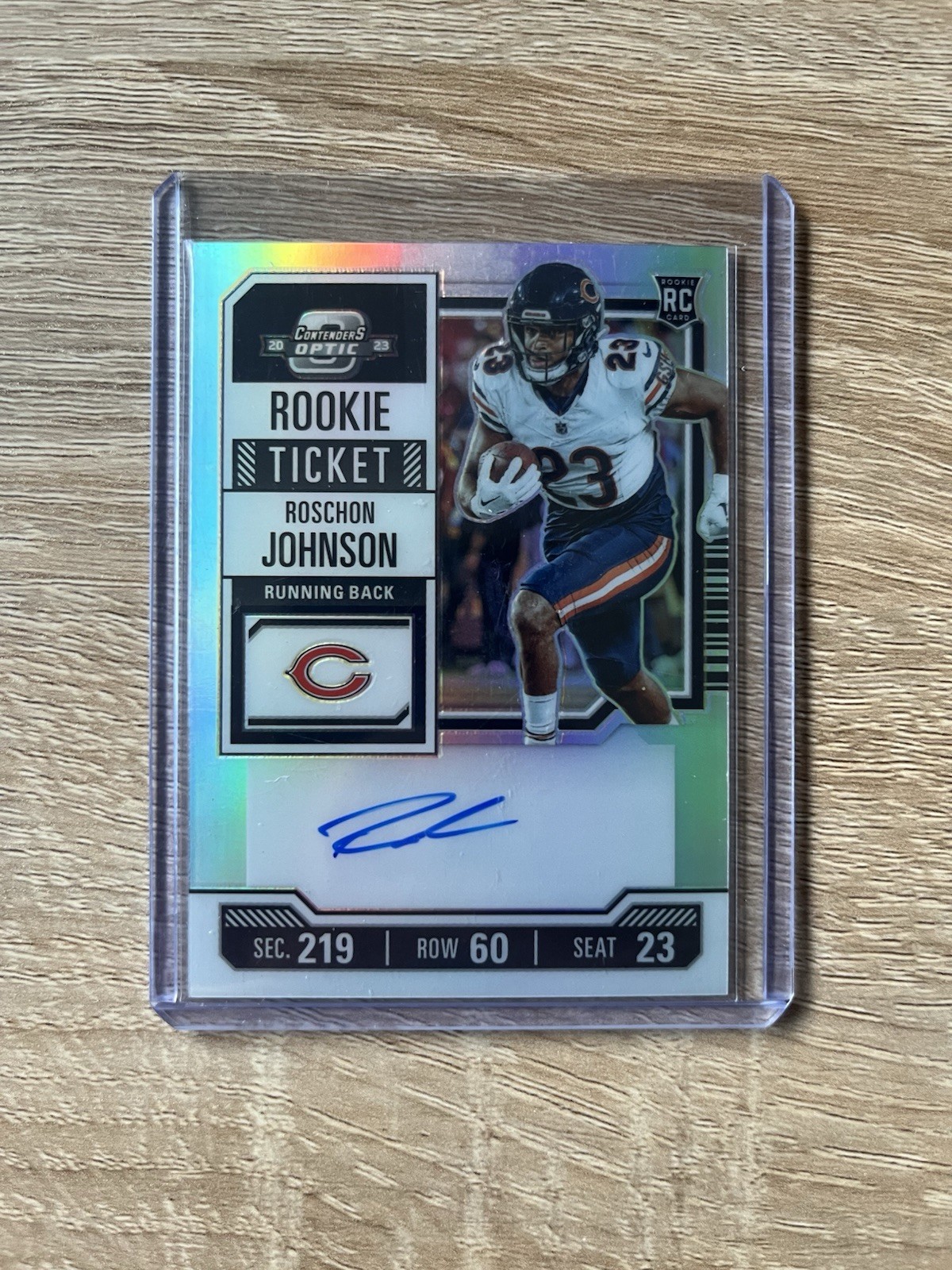 2023 Contenders Optic - Rookie Ticket Auto Roschon Johnson #130 - SILVER!!!