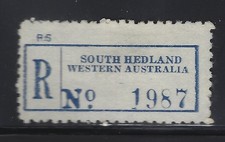 Registration Labels Australia WA South Hedland   #1987