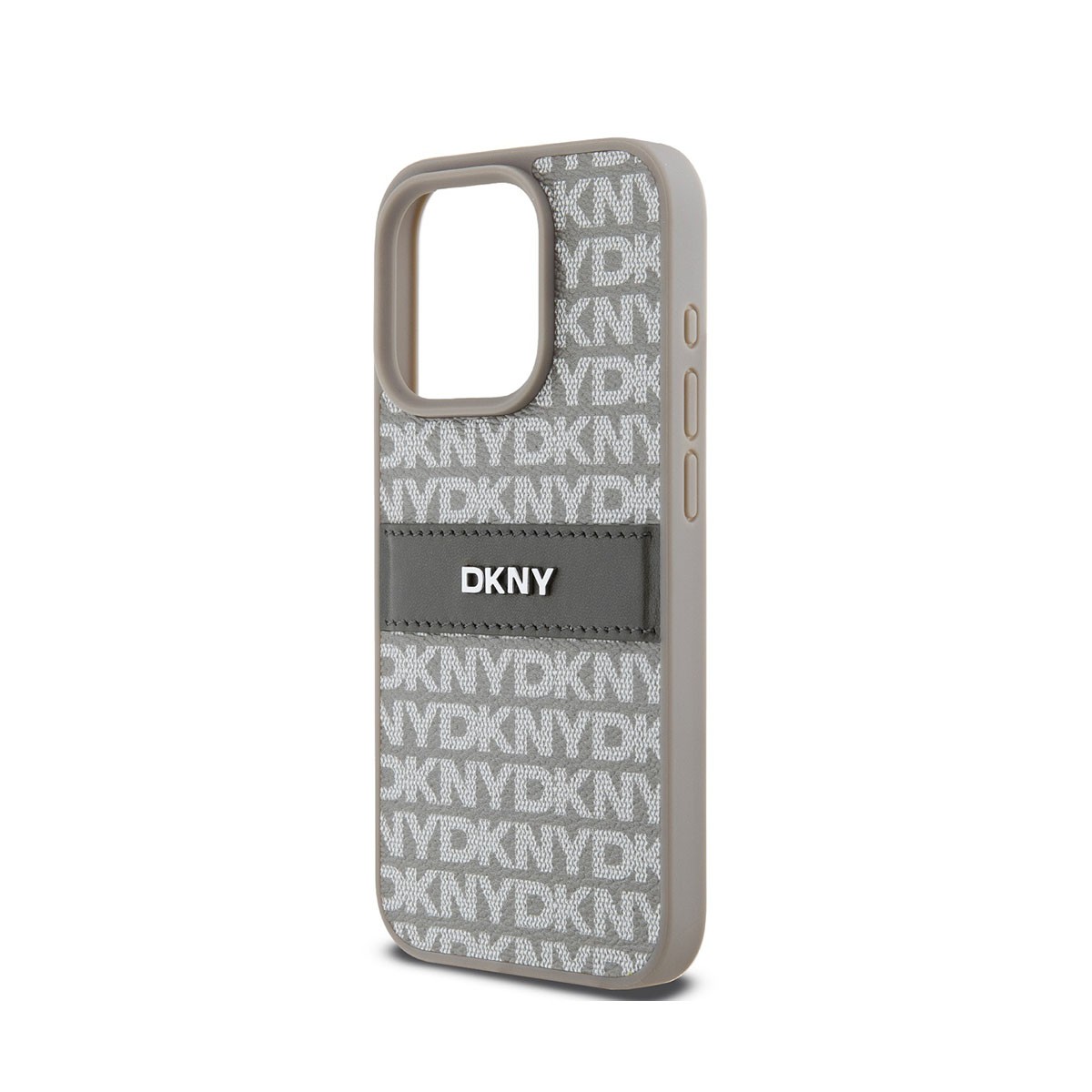 Coque iPhone 14 Pro rigide beige anti-rayures avec logo métal protecteur - 4