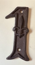 Cast Iron No. 1 For Door Or Wall 12cms Tall By 5cms Wide