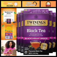 Blackcurrant Breeze Black Tea Bags - 120 Individually Wrapped, Sweet & Tangy, Ho