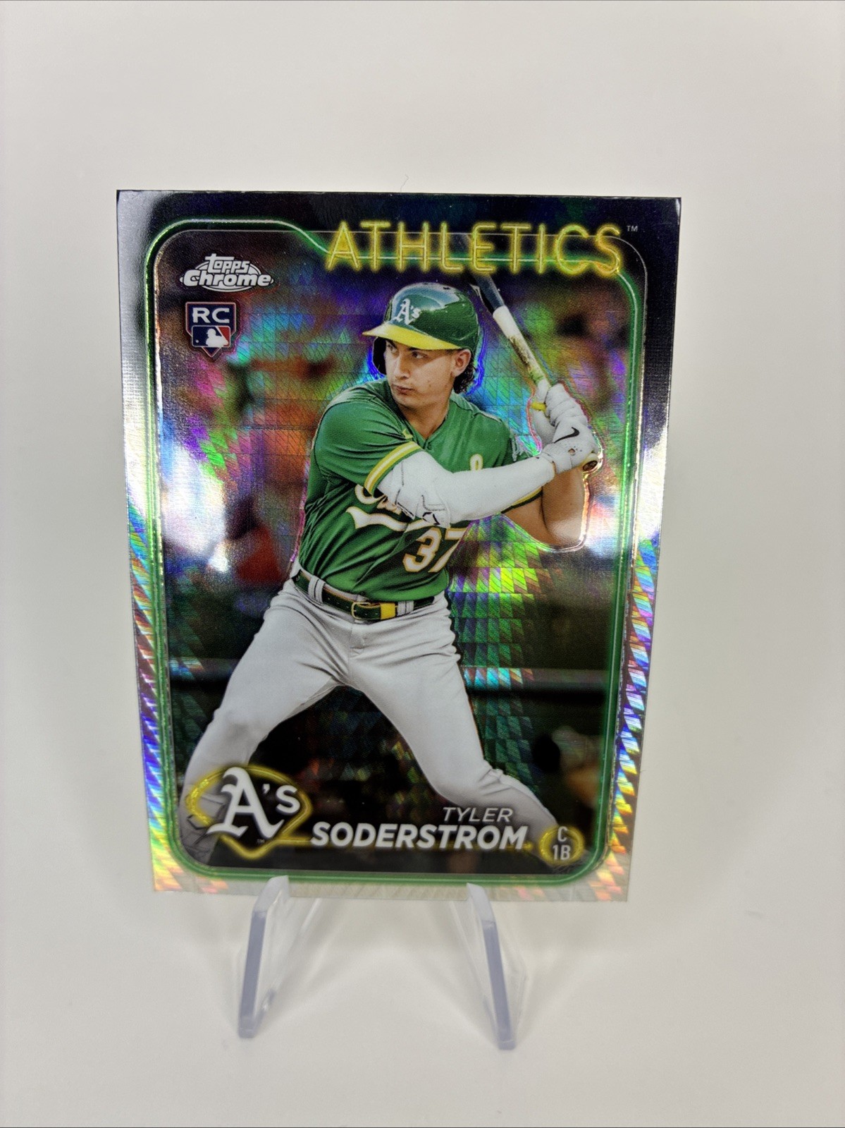 2024 Topps Chrome - Tyler Soderstrom #298 Prism Refractor (RC)