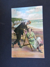 A Naughty Little Twinkle in Her Eye Comic Risque Antique Postcard 1911