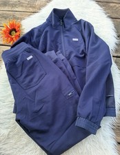 SET FIGS Technical Collection XS JACKET  small Jogger Pants NAVY BLUE
