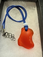 Red, White Blue Handmade Sea Glass Necklace Pendant Perfect For The Beach