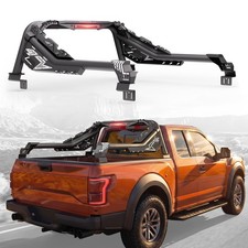 56-63 Truck Bed Roll Bar Chase Rack Wbrake Light 57l For 20-26 Jeep Gladiator
