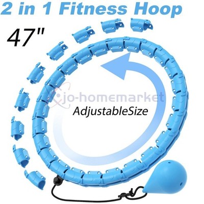 24 Knots Hoop Fit Plus Size 47'', Weighted Hula Hoops for Adults Weight Loss US