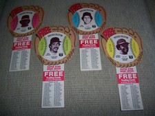 4-1977 Pepsi Cola Discs w/Tab Frank Duffy Dave LaRoche Don Sutton Larvell Blanks
