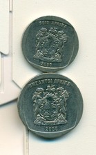 2 DIFFERENT COINS from SOUTH AFRICA - 1 & 2 RANDS (BOTH DATING 2000)
