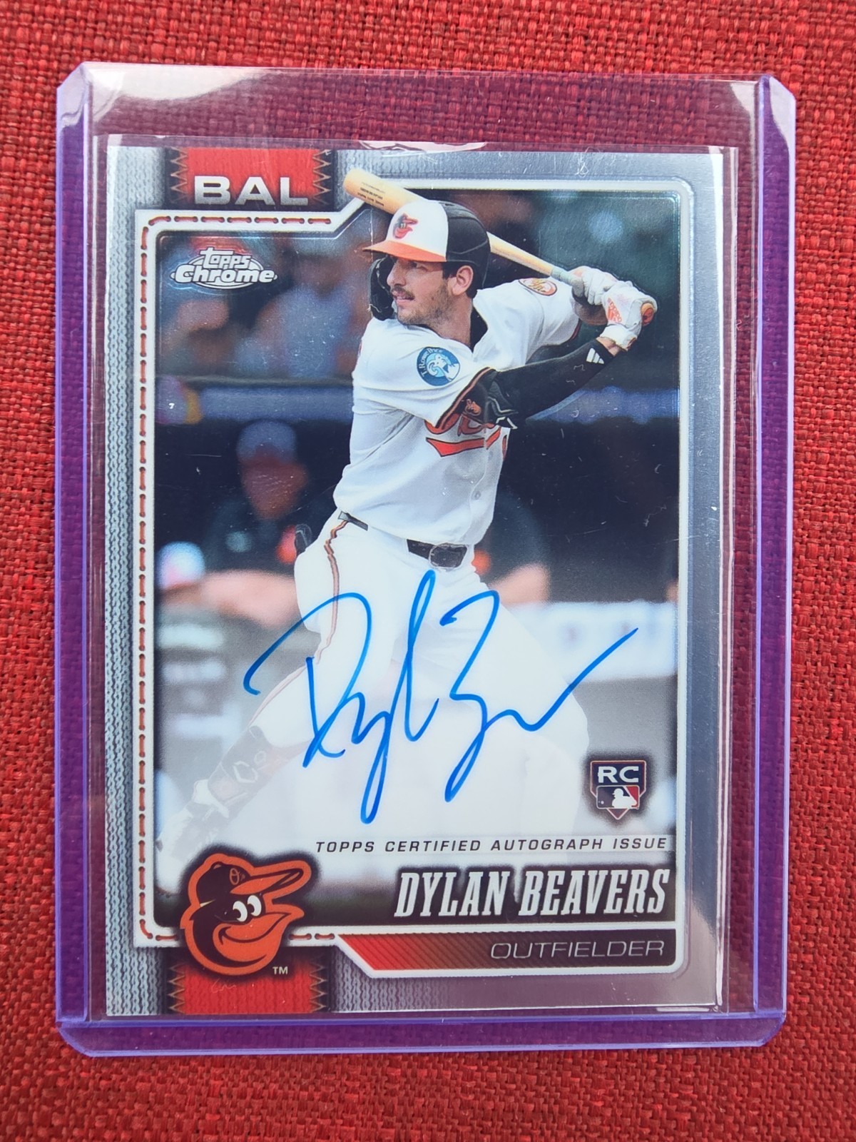 2026 Topps Chrome Dylan Beavers On Card Auto RC Orioles #RA-DB