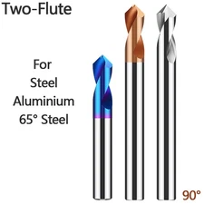 Solid Carbide Chamfer Drill Countersink Drill Bit Center Spotting For Steel/Alum