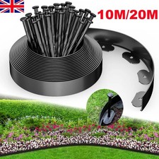 10/20M Lawn Edge Border Garden Edging For Paths Drives Flower Grass Pegs include