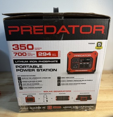 PREDATOR 350 Power Station/ Generator 350 Running Watts 294 Wh Capacity  70082 | eBay