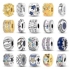 Europäisches 925 Sterling Silber Charm Clip Star Schmetterling für FrauenArmband