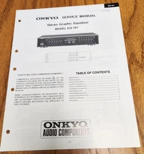 Onkyo EQ-101 Equalizer Service Manual - Original