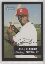 2003 Bowman Heritage Black Facsimile Signature Edgar Renteria #158 1u6