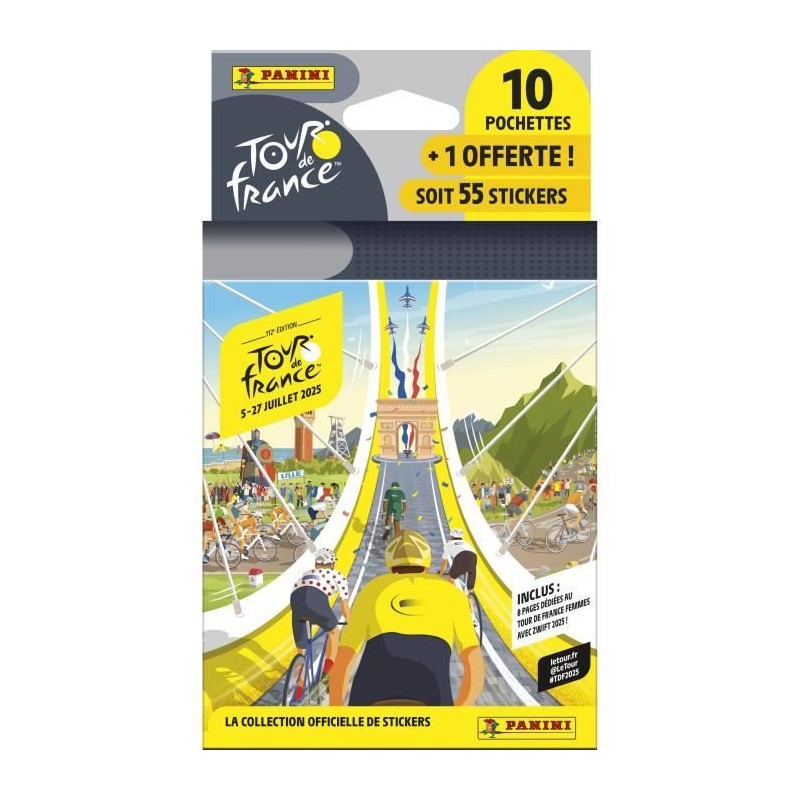 Pochettes Panini Tour de France 2025 - Le blister idéal pour animer vos après-midis d'été