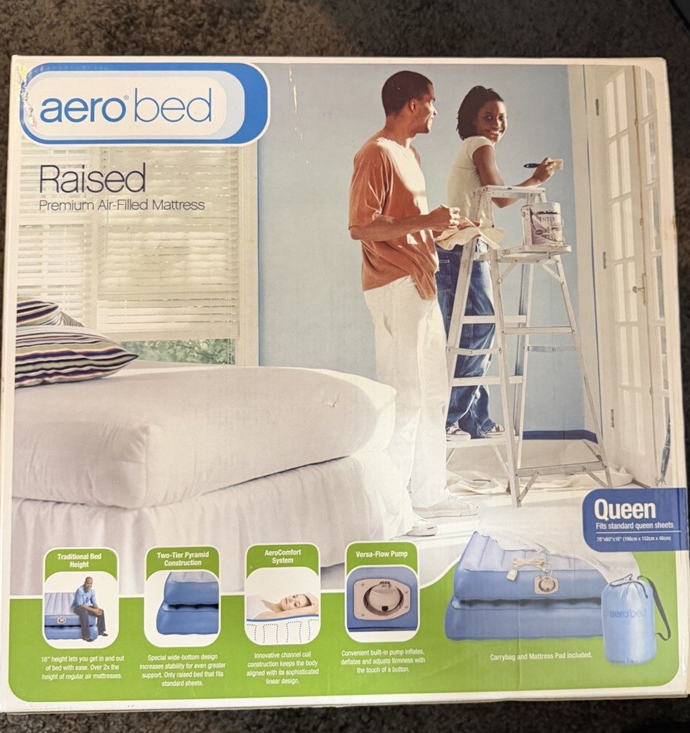 New Queen Size Aero Bed Inflatable Mattress Raised