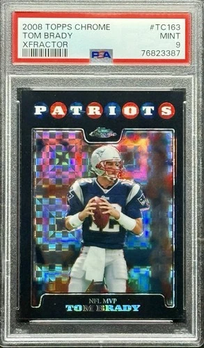 2008 Topps Chrome XFractor #TC163 Tom Brady Patriots PSA 9 MINT