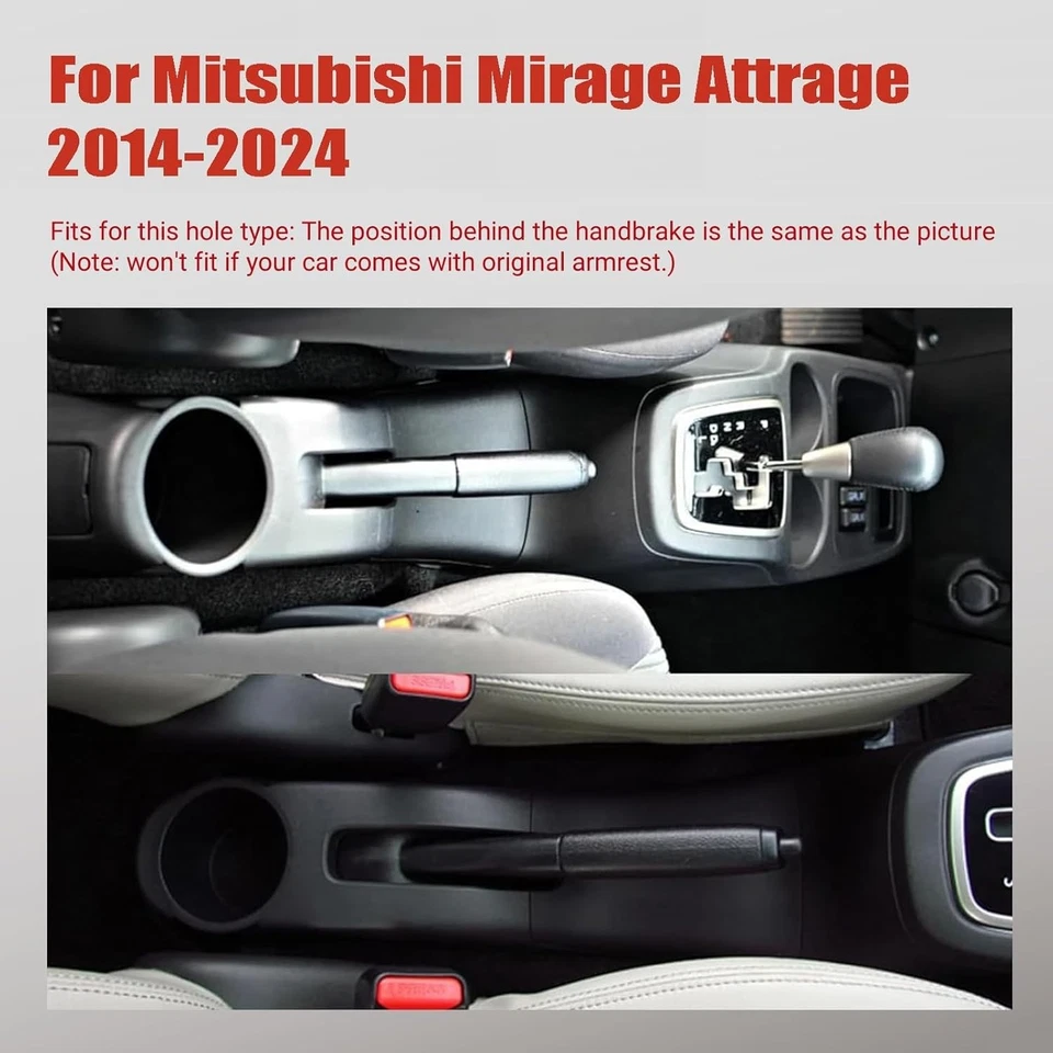 For Mitsubishi Mirage 2014-2024 Car Armrest Box Center Console Red Thread Foto 2 de 4