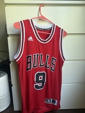adidas Chicago Bulls Rajon Rondo #9 Basketball Jersey Red Black White Size S