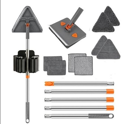 Baseboard Cleaner Tool with Handle, 81 Inch Wall and Baseboard Cleaning Mop w...