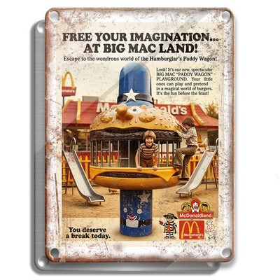 METAL SIGN - MCDONALDS PLAYGROUND - VINTAGE AD RETRO WALL DÉCOR | eBay