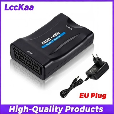 Scart zu HDMI auf Konverter Wandler AV Scaler Converter Adapter 1080P HD TV NEU
