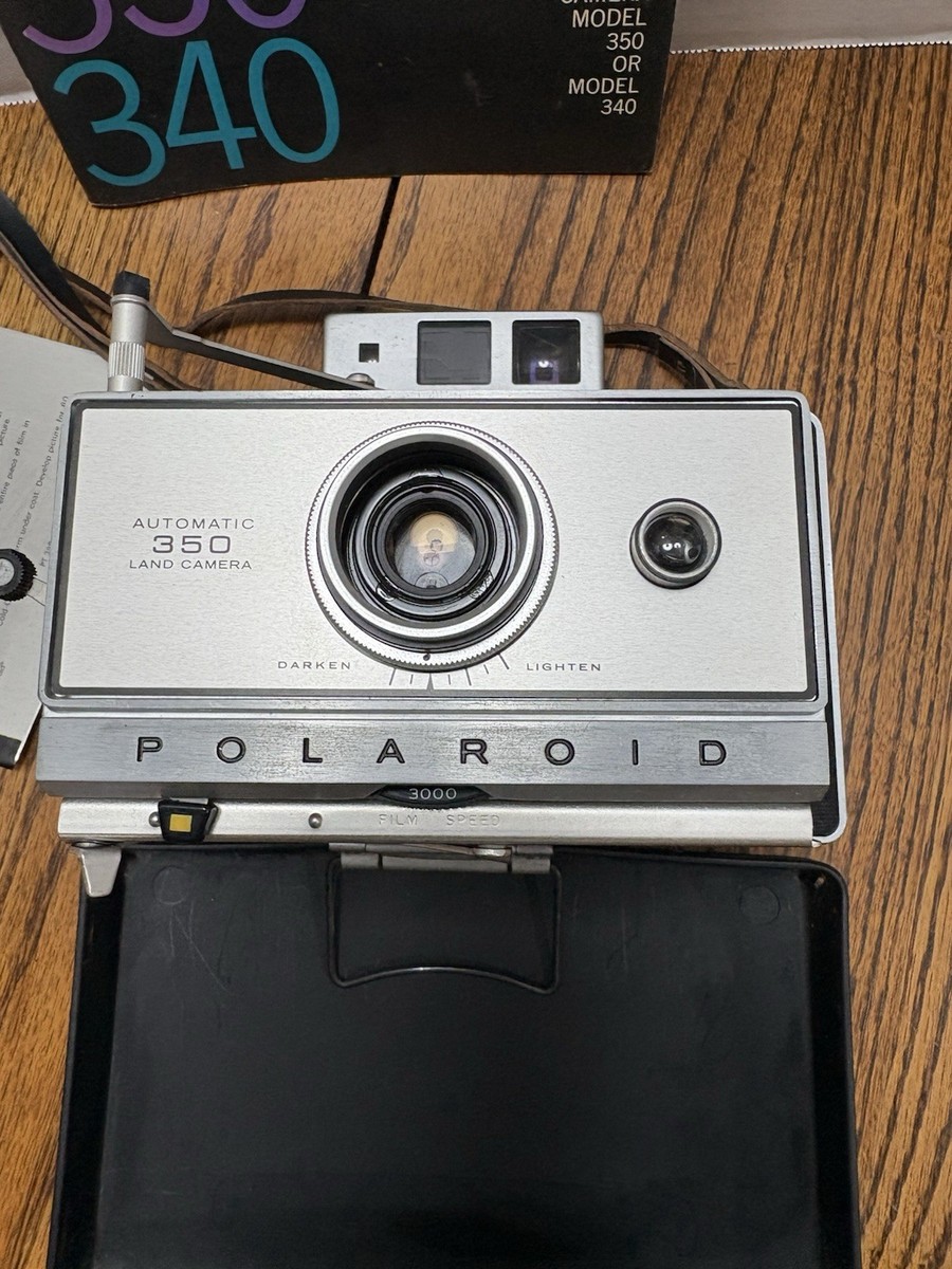 Polaroid Automatic 350 Land Camera VTG With Case Untested