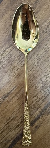 42 Piece Vintage Stanley Roberts Golden Flower Garden 22Kt Plated 7 Settings - Picture 4 of 5