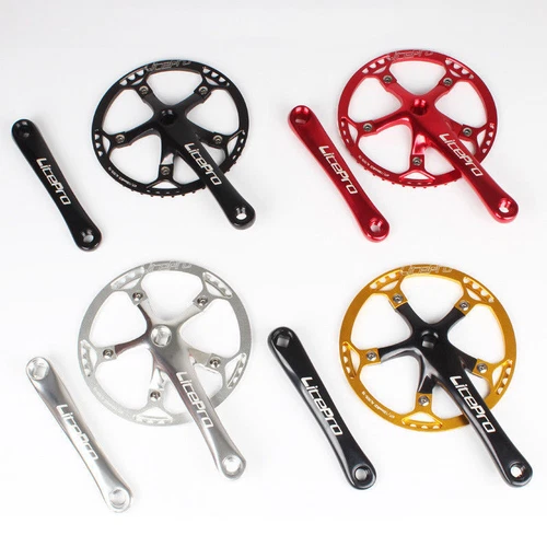 Litepro Bike Crank Set 7075-T6 Aluminum 130BCD Round Chainring 170mm Crankset - Picture 13 of 14