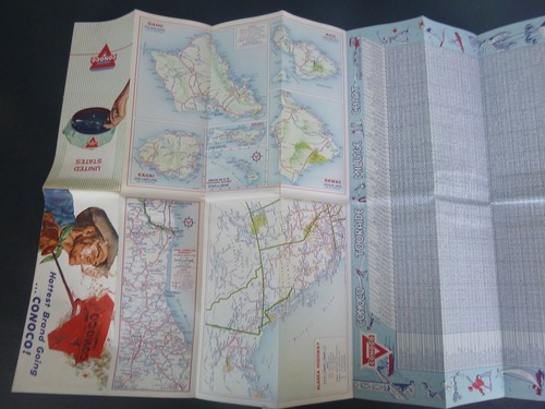 1960 United States road map Conoco oil gas very early interstate - Picture 4 of 4