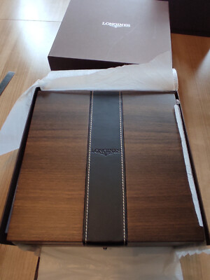 NEU LONGINES Weems Second-Setting Uhrenbox.Echt großes Longines Original Etui
