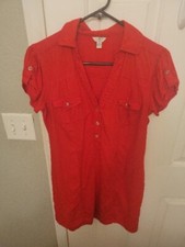 Guess Red Dress  Ser 1981 2 pockets With Buttons And Button Opening Sz Small P