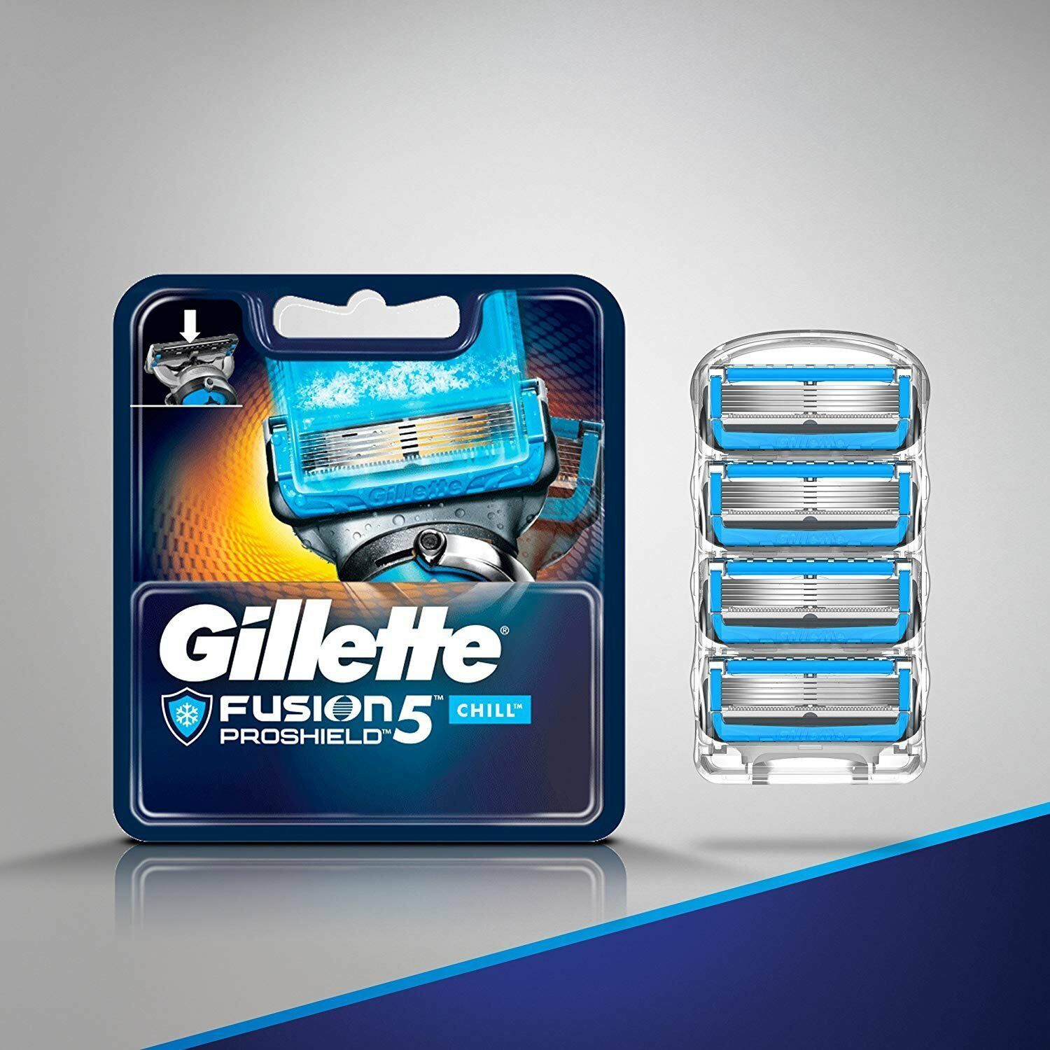 Gillette Fusion 5 ProShield Chill Precision Trimmer Men's Razor Blades 4 Count