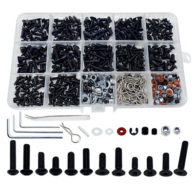 Universal RC Screw Kit 520 pcs for Scale RC Crawler Cars Hardware Fasteners