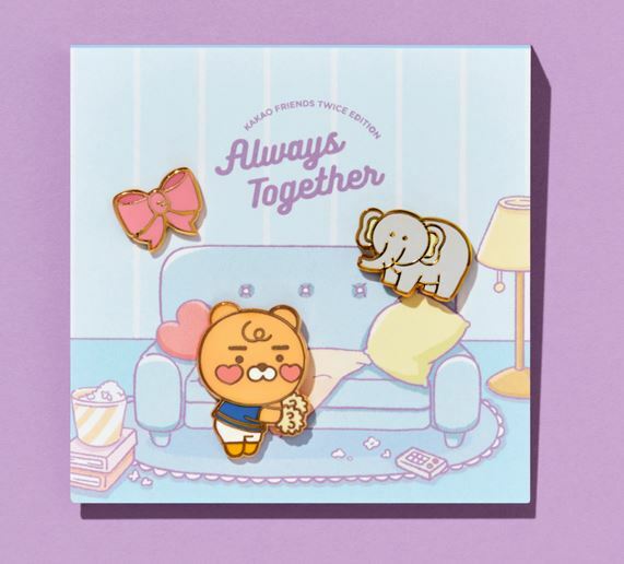 TWICE KAKAO FRIENDS TWICE EDITION OFFICIAL GOODS PIN BADGE TWICE KAKAO FRIENDS TWICE EDITION OFFICIAL GOODS PIN BADGE